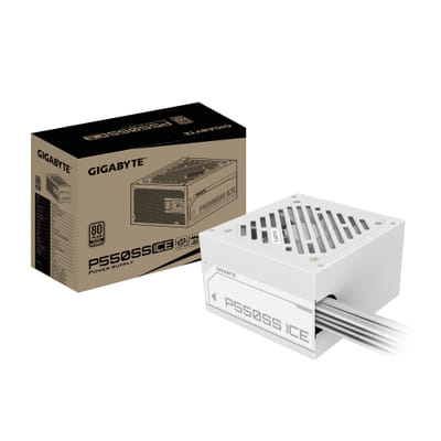 GIGABYTE P550SS ICE Power Supply - PCIe 5.0, 80 PLUS Silver, 120 mm Fan, Compatible ATX 3.0, EU Plug