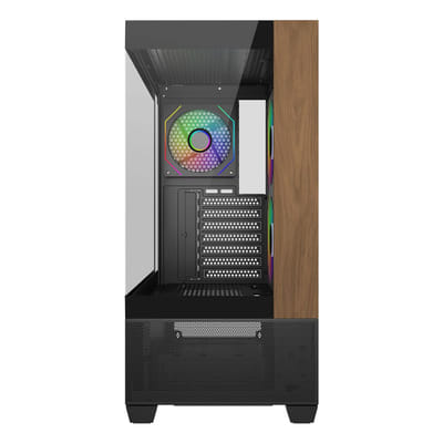 Cooler Master Elite 690 برج ميدي خشبي أسود