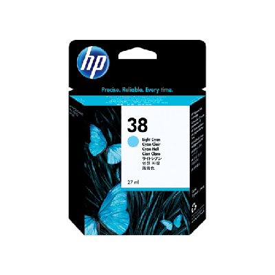 HP 38 cartouche d'encreOriginal Rendement standard Cyan clair HP 38 cartouche d'encreOriginal Rendement standard Cyan clair