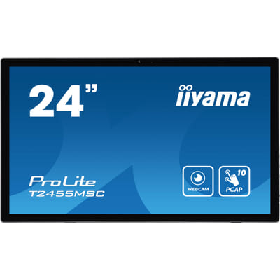 iiyama T2455MSC-B1 Message Display Digital Signage Flat Screen 61 cm (24") LED 400 cd/m² Full HD Black Touchscreen