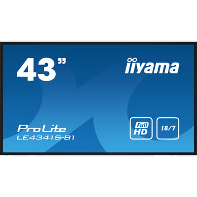 iiyama LE4341S-B1 Message Display Digital Signage Flat Screen 108 cm (42.5") LCD 350 cd/m² Full HD Black 18/7