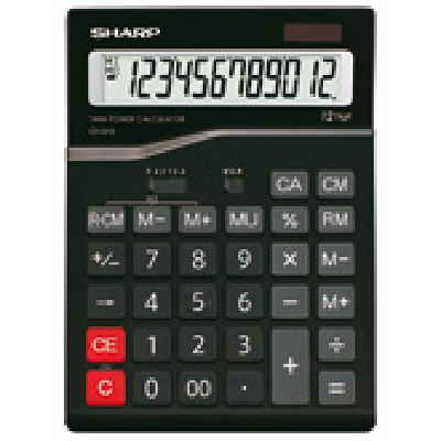 Sharp CH-612 calculatrice Bureau Calculatrice basique Noir