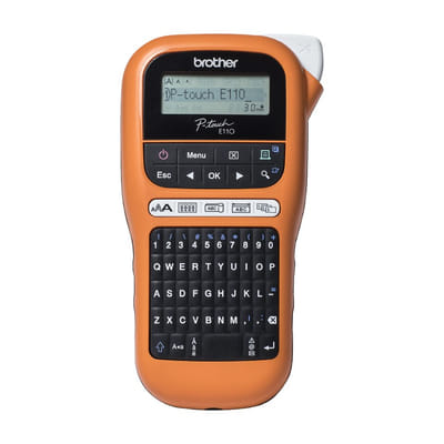 براذر PT-E110VP طابعة ملصقات حرارية مباشرة ملونة 180 x 180 DPI TZe QWERTY