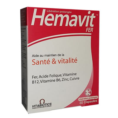 Vitabiotics – Hemavit Iron Health And Vitality – 30 Capsules