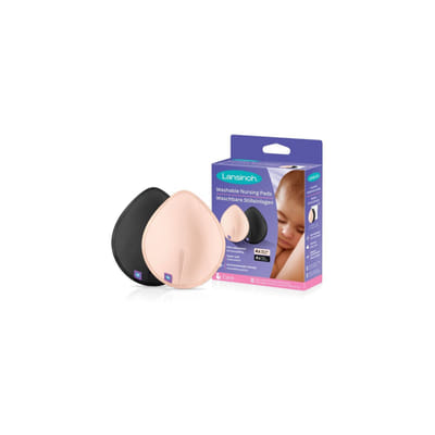 Lansinoh Breastfeeding Washable Nursing Pads Light Pink + Black 2x4 pcs