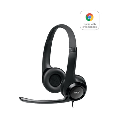 Logitech H390 سماعة كمبيوتر USB صوت رقمي معزز وتحكمات مدمجة (981-000406)