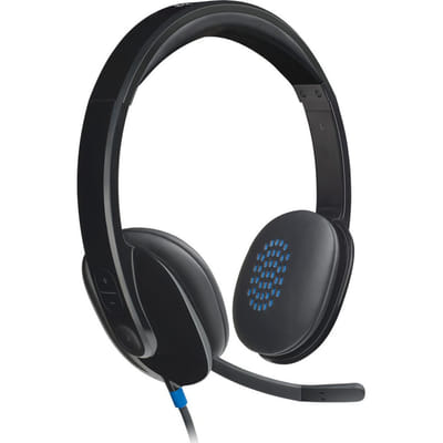 Logitech H540 USB Computer Headset Avec un son haute définition et des commandes sur l'oreillette (981-000480)