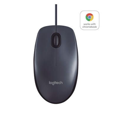 Logitech B100 فأرة مريحة للاستخدام باليدين USB نوع-A ضوئية 800 DPI