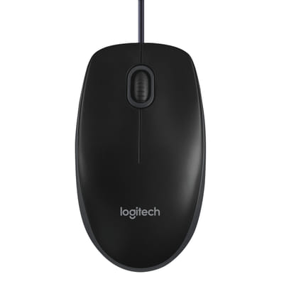 Logitech B100 فأرة مريحة للاستخدام باليدين USB نوع-A ضوئية 800 DPI