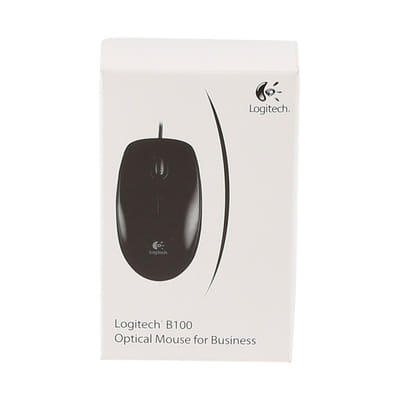 Logitech B100 فأرة مريحة للاستخدام باليدين USB نوع-A ضوئية 800 DPI