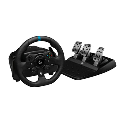 Logitech G G923 Racing Wheel and Pedals for Xbox X|S, Xbox One and PC Black USB Steering Wheel + Pedals PC, Xbox 360