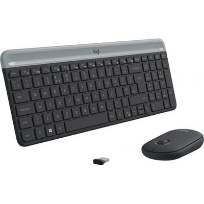 Logitech Slim Wireless Keyboard and Mouse Combo MK470 clavier USB AZERTY Français Graphite