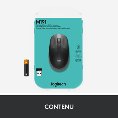 فأرة Logitech M190 لاسلكية بحجم كامل