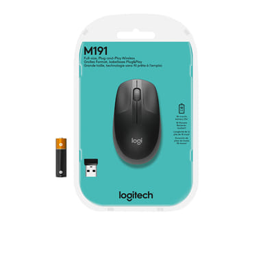 فأرة Logitech M190 لاسلكية بحجم كامل