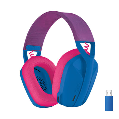 Logitech G G435 سماعات رأس لاسلكية للعب بلوتوث زرقاء
