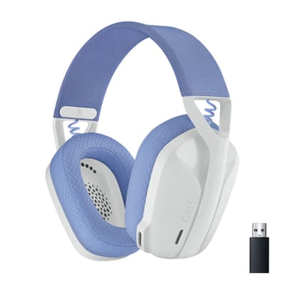 Logitech G G435 سماعات رأس لاسلكية للعب بلوتوث بيضاء