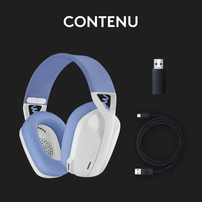 Logitech G G435 Wireless Headphones Play Bluetooth White