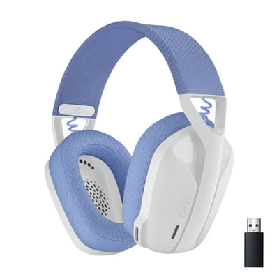 Logitech G G435 Wireless Headphones Play Bluetooth White