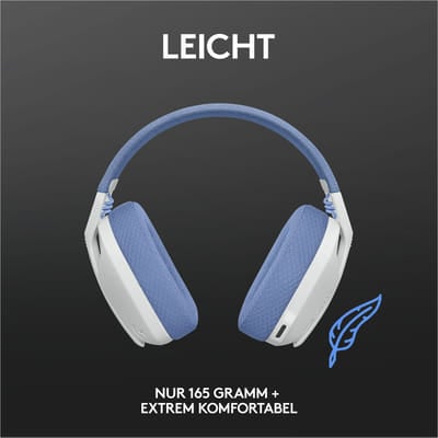 Logitech G G435 Wireless Headphones Play Bluetooth White