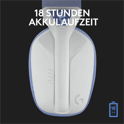 Logitech G G435 Wireless Headphones Play Bluetooth White