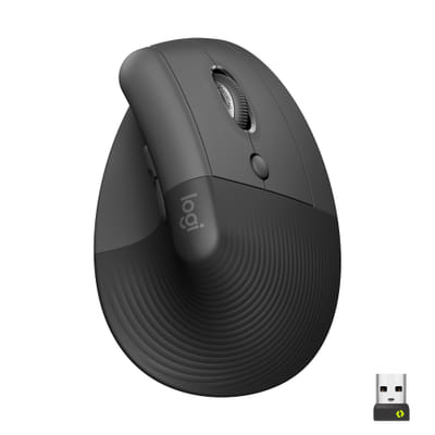 فأرة Logitech Lift يمينية لاسلكية RF + Bluetooth ضوئية 4000 DPI