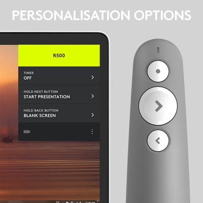 LOGITECH R500s Laser Presentation Remote - MID GREY - EMEA (910-006520)
