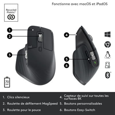Logitech Master Series MX Master 3S - Mouse graphite (910-006559)