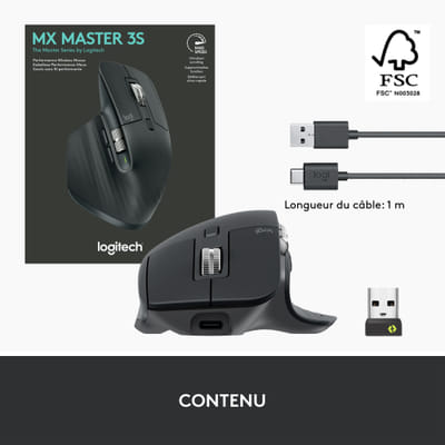 Logitech Master Series MX Master 3S - Mouse graphite (910-006559)