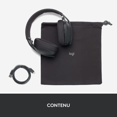 Logitech Zone Vibe 100 سماعات رأس لاسلكية للعب / موسيقى بلوتوث جرافيت