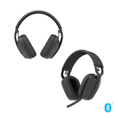 Logitech Zone Vibe 100 سماعات رأس لاسلكية للعب / موسيقى بلوتوث جرافيت