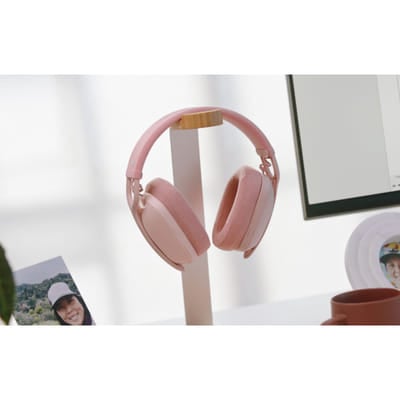 Logitech 981-001224 سماعة رأس لاسلكية رأسية مكالمات/موسيقى بلوتوث وردي
