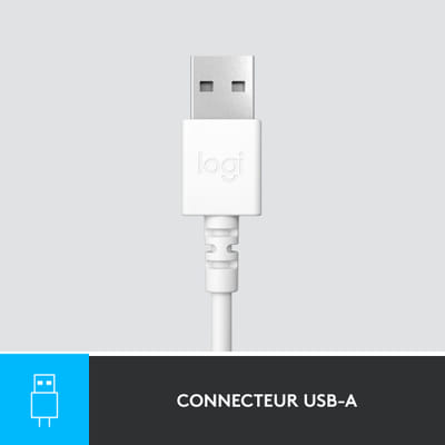 Logitech H390 Wired Headset Over-ear Office/Call Center USB Type-A White
