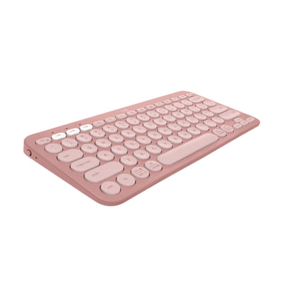 Logitech Pebble Keys 2 K380s Wireless RF + Bluetooth Keyboard AZERTY French Pink