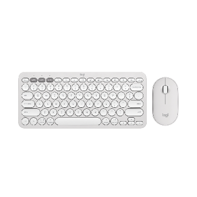 Logitech Pebble 2 Combo clavier Souris incluse RF sans fil + Bluetooth AZERTY Français Blanc