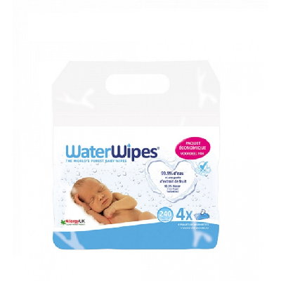 WATERWIPES Lingettes bébé 4X60 Pièces WATERWIPES Lingettes bébé 4X60 Pièces