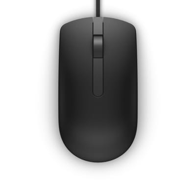 DELL MS116 فأرة مريحة لليد اليسرى واليمنى USB Type-A بصرية 1000 DPI