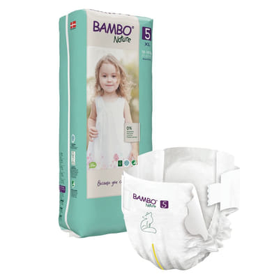 XL Diapers Size 5 x44 14 to 18 kg Bambo Nature