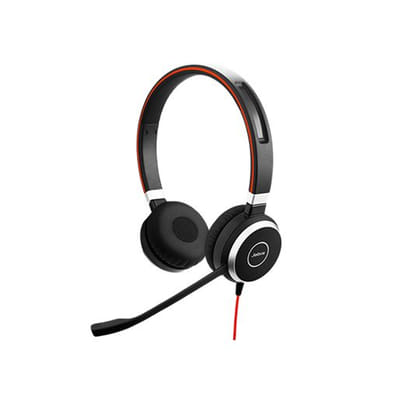 Jabra Evolve 40 MS Stereo Wired Headset Office/Call Center Black (6399-823-109)