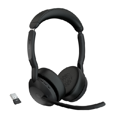 Jabra Evolve2 55 Casque Sans fil Arceau Bureau/Centre d'appels Bluetooth Socle de chargement Noir Jabra Evolve2 55 Casque Sans fil Arceau Bureau/Centre d'appels Bluetooth Socle de chargement Noir