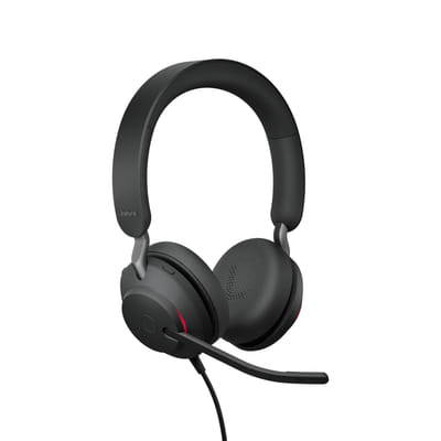 سماعة رأس سلكية Jabra Evolve2 40 SE مع ميكروفون للمكالمات/الموسيقى USB Type-C أسود