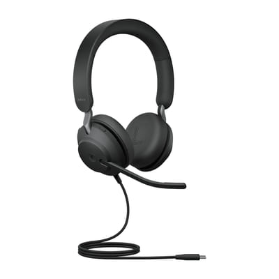 Jabra Evolve2 40 SE Wired Headset with Microphone Calls/Music USB Type-C Black
