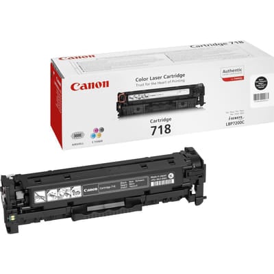Canon CRG-718 Bk خرطوشة حبر 1 قطعة أصلية سوداء
