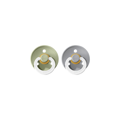 BIBS Colour Natural Rubber Size 2: 6+ months Sage Night / Cloud Night 2 pcs