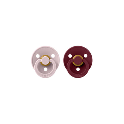 BIBS Colour Natural Rubber Size 1: 0+ months Pink Plum / Elderberry 2 pcs
