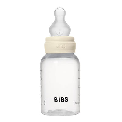 Bibs Baby BPA-Free PP Bottle Set 150ml Silicone - Ivory