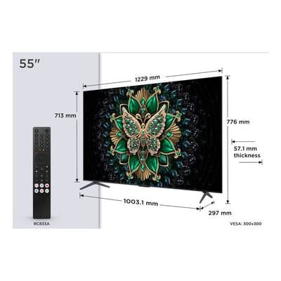 TCL C6K 55C6K TV 139,7 cm (55") 4K Ultra HD Smart TV Wifi Métallique