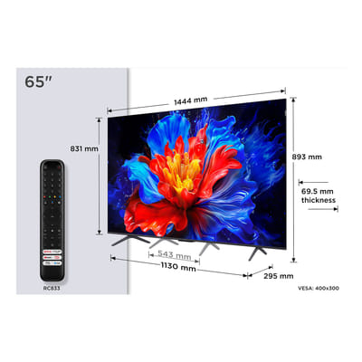 TCL P8K 65P8K TV 165.1 cm (65") 4K Ultra HD Smart TV Wifi Metallic 350 cd/m²