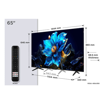 TCL P7K 65P7K TV 165.1 cm (65") 4K Ultra HD Smart TV Wifi Metallic 450 cd/m²