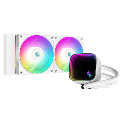 ديب كول LS520 SE WH مبرد سائل لوحدة المعالجة المركزية الكل في واحد 12 سم أبيض