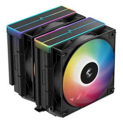 DeepCool AG620 BK ARGB V2 SIM Card, Motherboard Air Cooler 12 cm Black 1 piece(s)